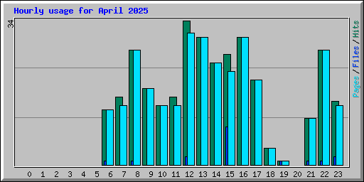Hourly usage for April 2025