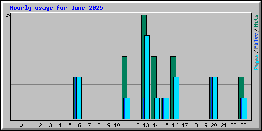 Hourly usage for June 2025