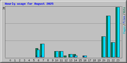 Hourly usage for August 2025
