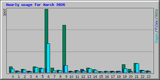 Hourly usage for March 2026